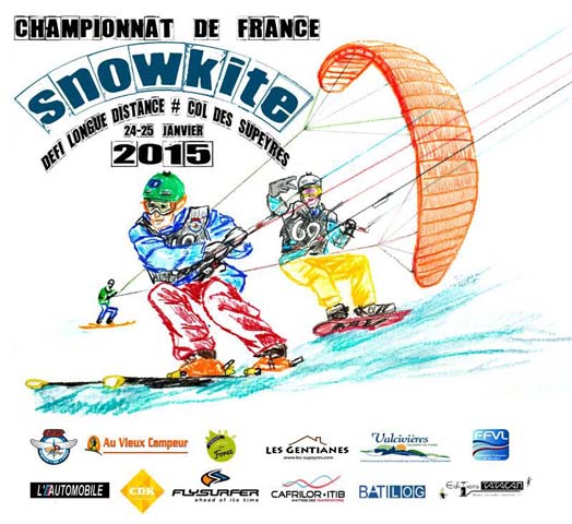 Col des Supeyres championnat de France de snowkite